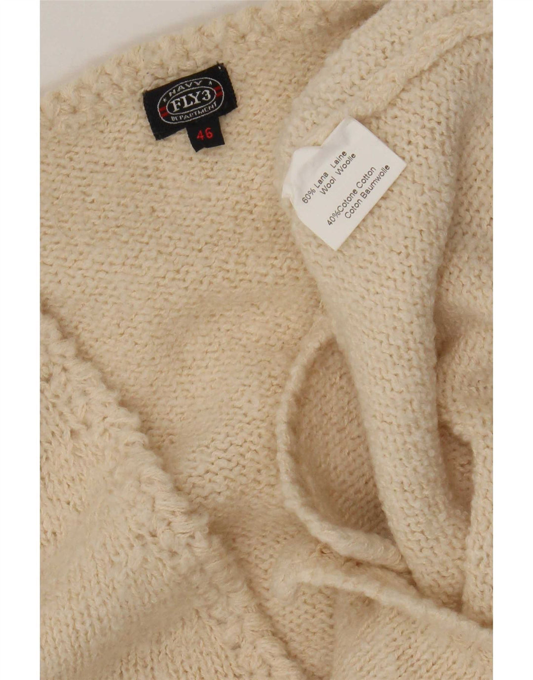 Cárdigan extragrande para mujer Fly 3 IT 46 Large Beige Wool