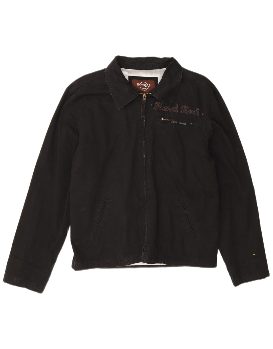 Hard Rock Cafe Chaqueta Bomber con Estampado New York para Hombre UK 38 Medium Black
