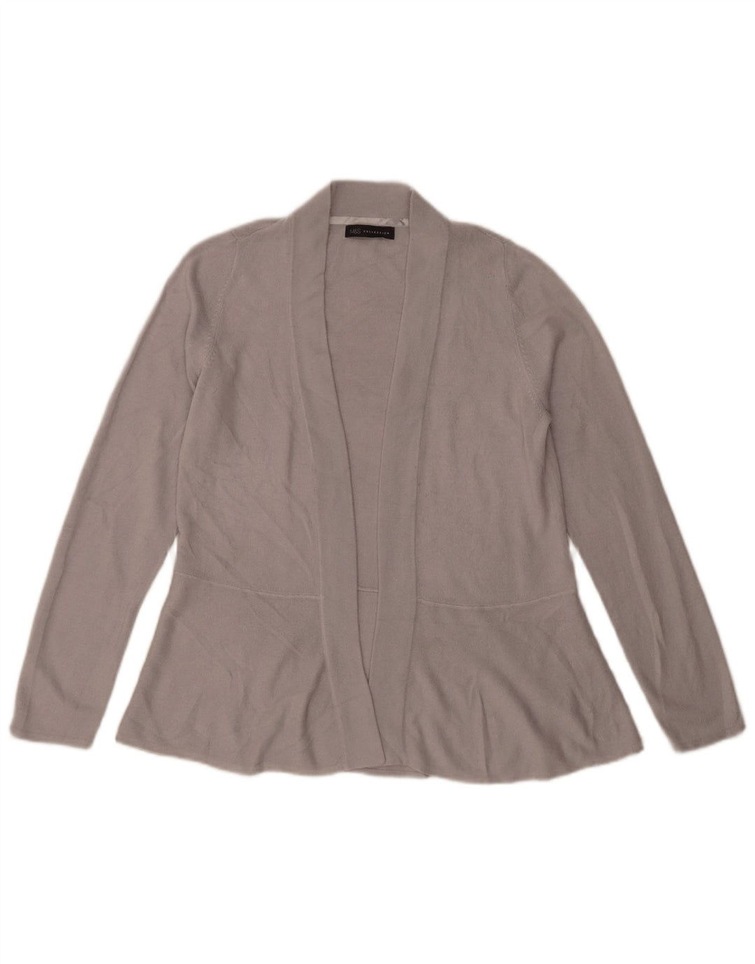Marks & Spencer Suéter tipo cárdigan abierto para mujer Reino Unido 10 Pequeño Acrílico gris