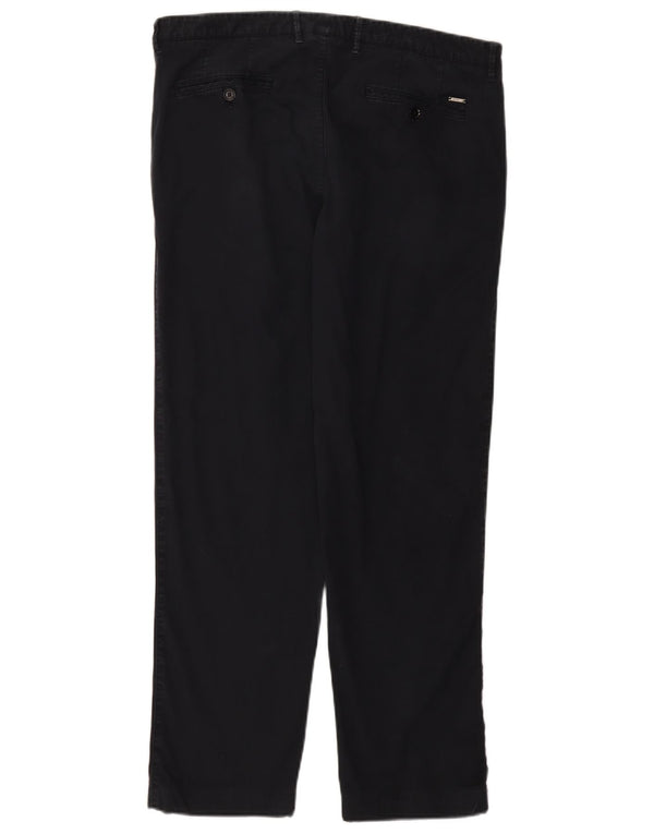 Hugo Boss Pantalón chino recto para hombre IT 50 Large W34 L29 Algodón azul marino