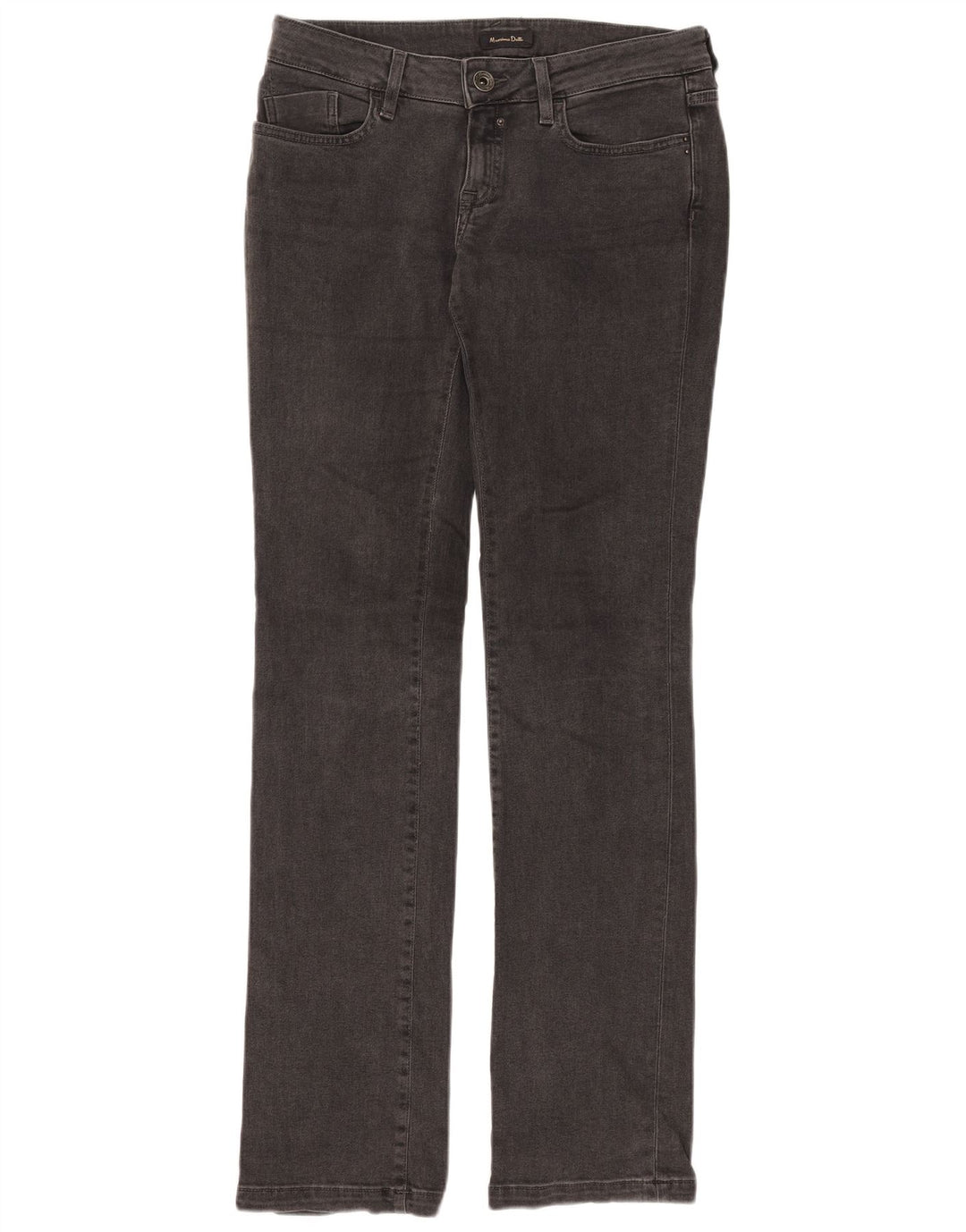 Vaqueros Massimo Dutti Mujer Slim W29 L33 Gris Algodón