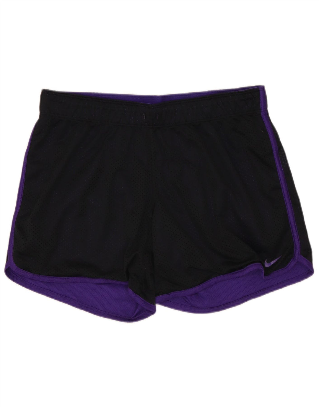 NIKE Pantalones cortos deportivos Dri Fit para mujer UK 12 Mediano Negro Poliéster