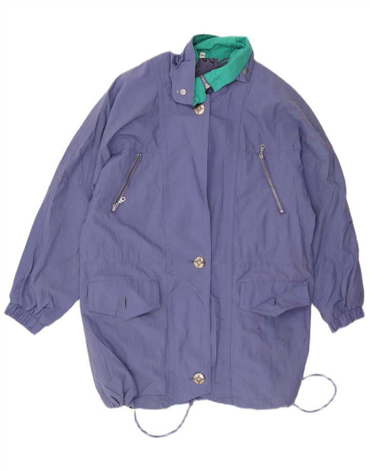 Marcel Clair Chaqueta impermeable extragrande para mujer EU 38 Poliamida azul medio