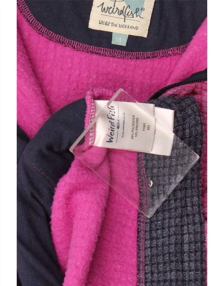 Weird Fish Chaqueta polar para mujer UK 40 Grande Poliéster morado