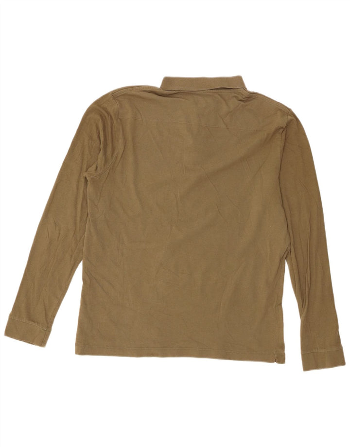 French Connection Polo de Manga Larga de Ajuste Regular para Hombre Caqui Medio