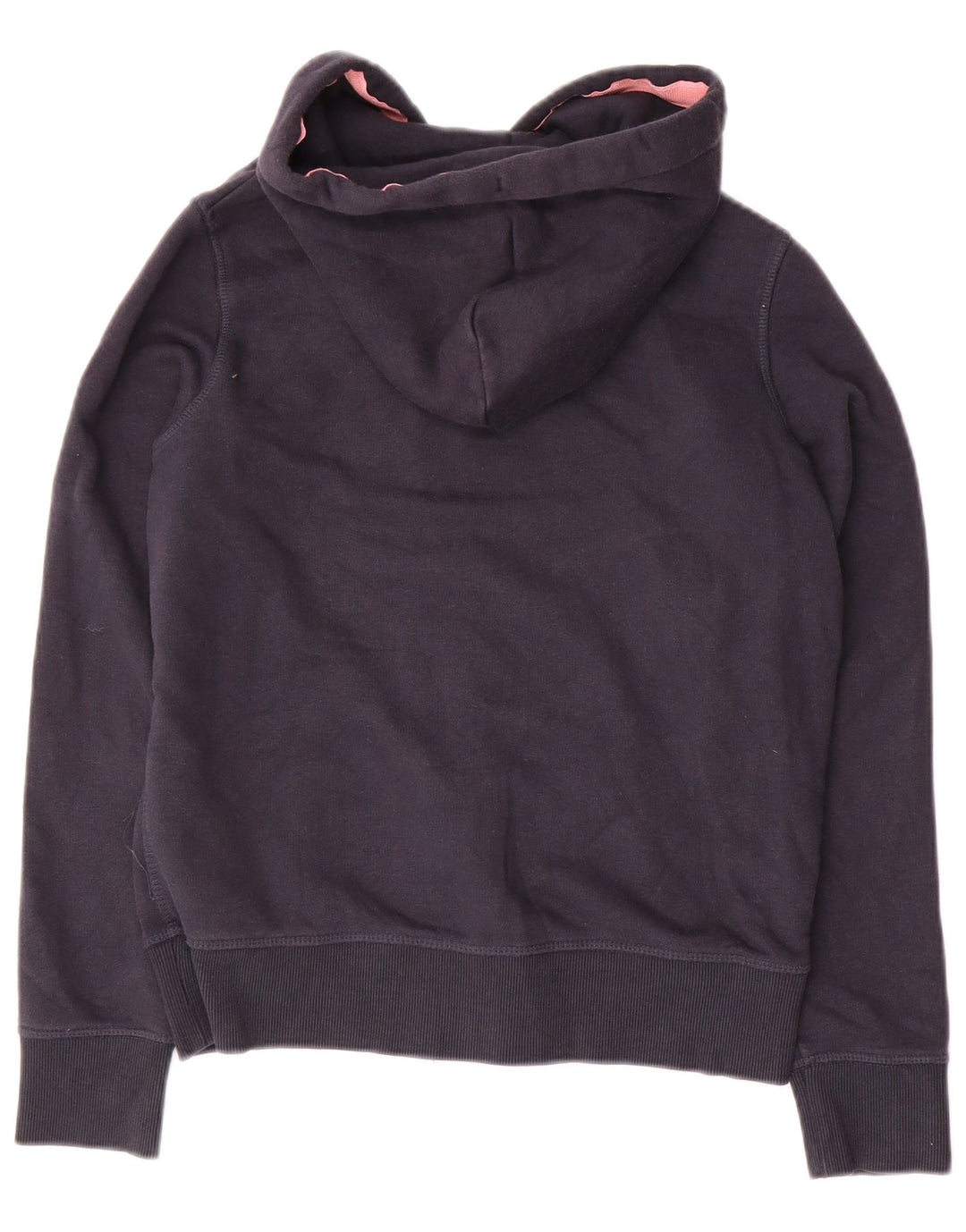 JACK WILLS Suéter con capucha y cremallera gráfica para mujer UK 8 Small Azul marino Algodón