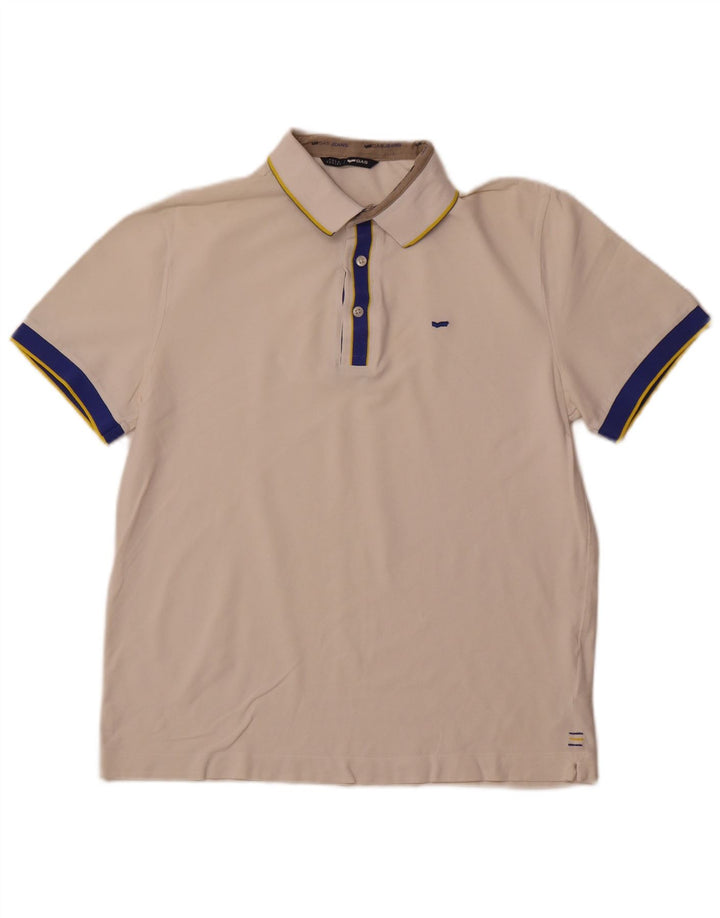 GAS Polo Hombre Grande Blanco Algodón
