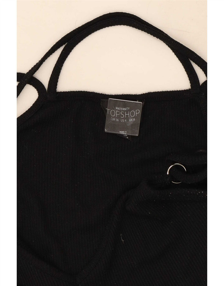 Topshop Vestido lencero para mujer UK 8 Small Poliéster negro