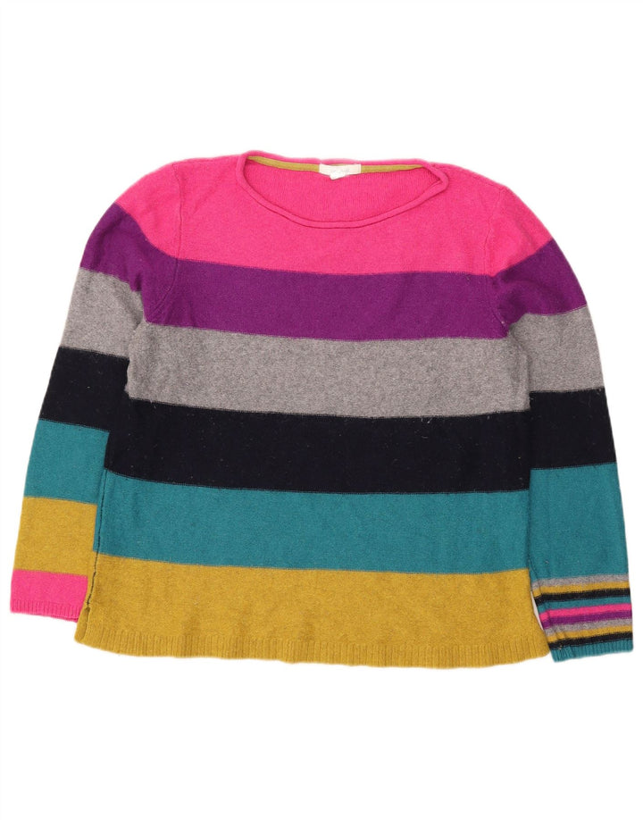 White Stuff Suéter tipo jersey con cuello barco para mujer, talla 40, talla grande, multicolor