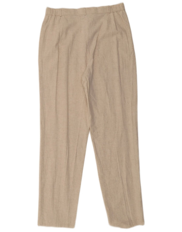 Marks & Spencer Pantalones Chinos para Mujer UK 14 Medium W30 L30 Beige Moteado