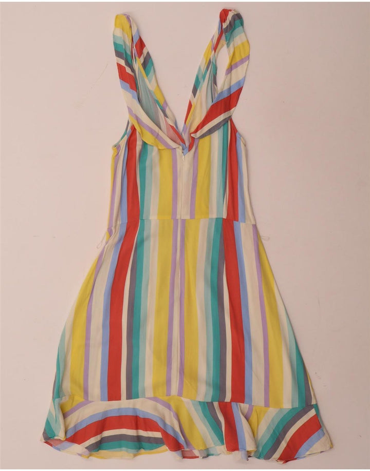 Oasis Vestido de verano para mujer UK 40 Viscosa a rayas multicolor mediana