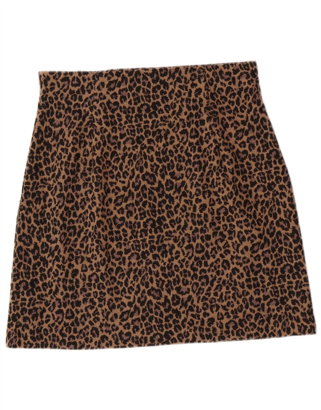 Marks & Spencer Minifalda para mujer UK 12 Medium W30 Marrón Leopardo