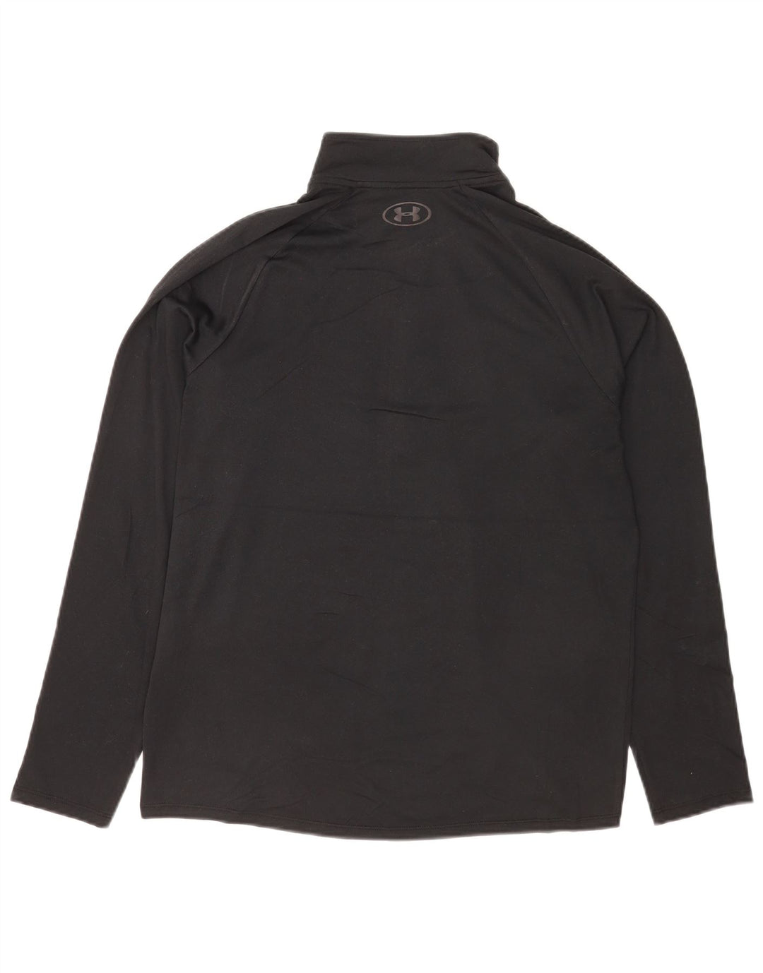 Under Armour Chándal con cremallera y cuello para hombre, parte superior mediana negra
