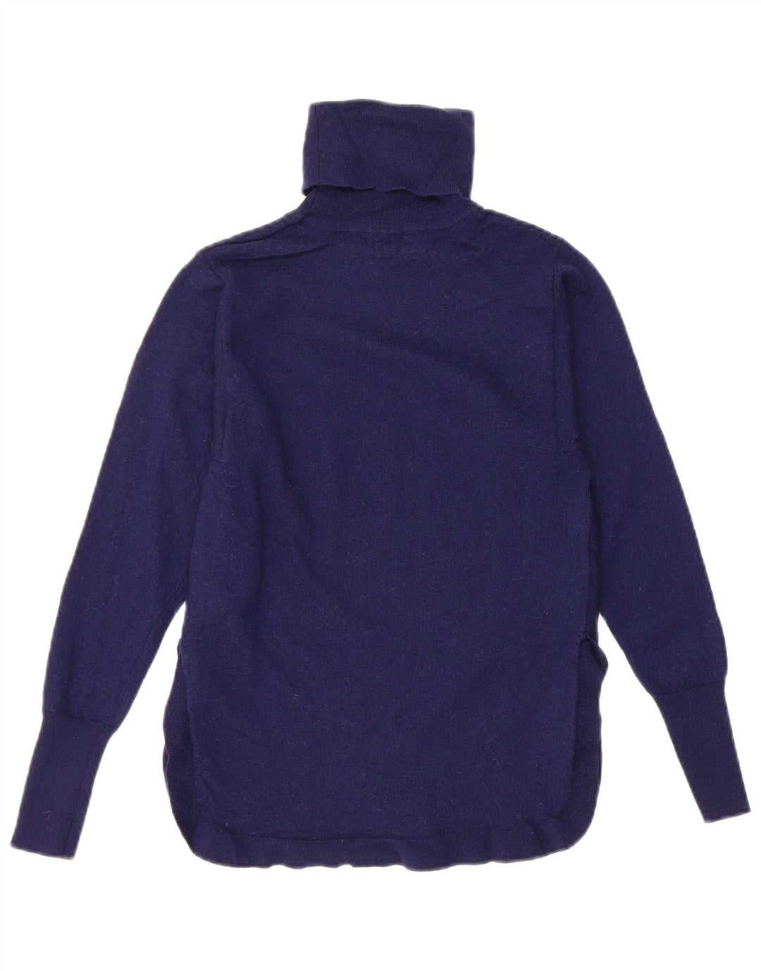 REISS Suéter tipo jersey con cuello vuelto para mujer UK 8 Small Lana azul marino