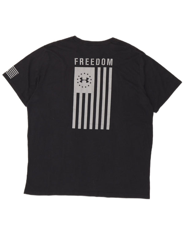 UNDER ARMOUR Camiseta gráfica Heat Gear para hombre Top 3XL Negro