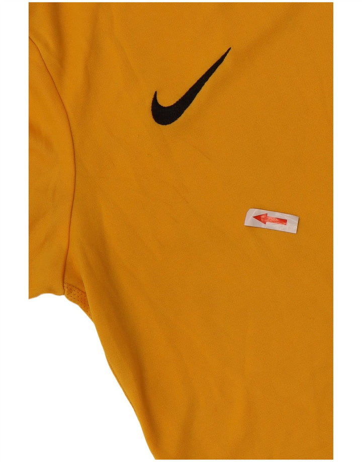 Nike Camiseta Dri Fit para niños 12-13 años Grande Amarillo Poliéster