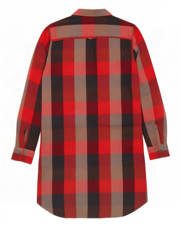 Levi's Vestido camisero de franela para mujer UK 10 Small Red Gingham