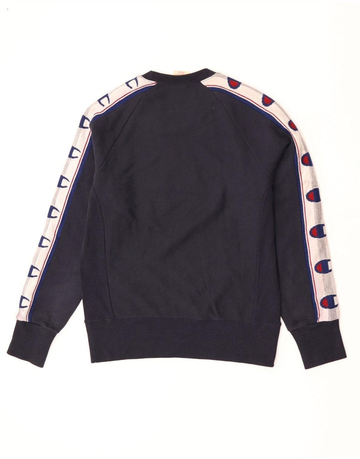 Champion Sudadera con gráfico de tejido inverso para hombre XS Azul marino