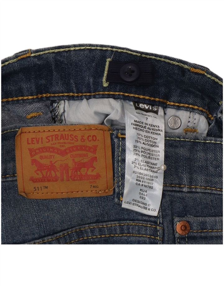 Levi's 511 Vaqueros Slim para Niños 6-7 Años W22 L22 Algodón Azul