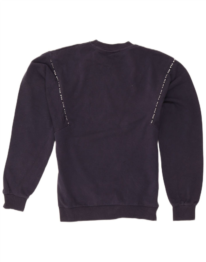 Fila Hombre Graphic Sudadera Jumper XS Azul Marino Algodón