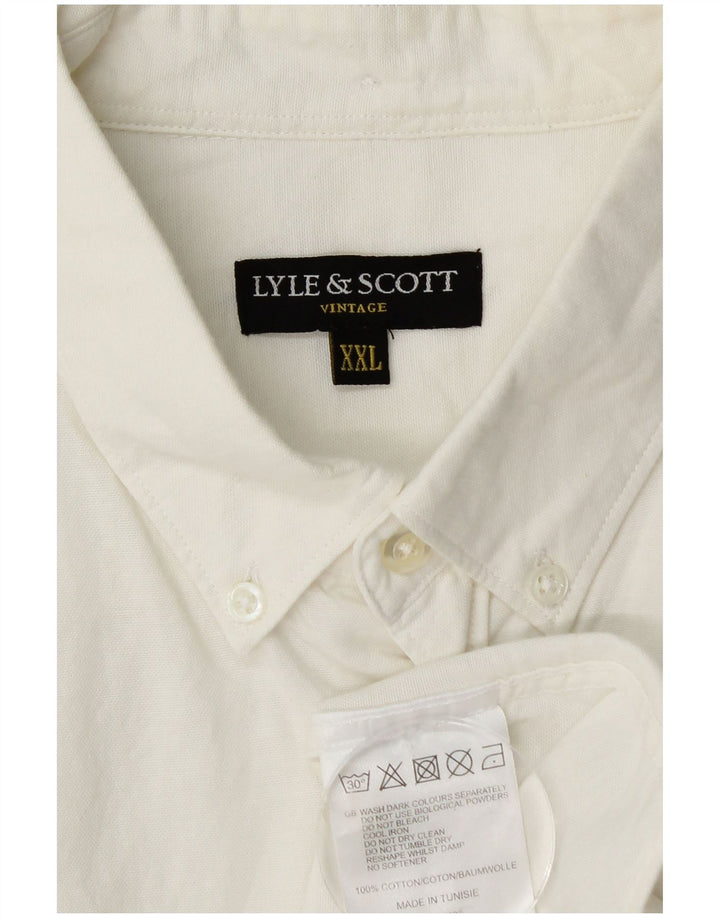 LYLE & SCOTT Mens Shirt 2XL White Cotton