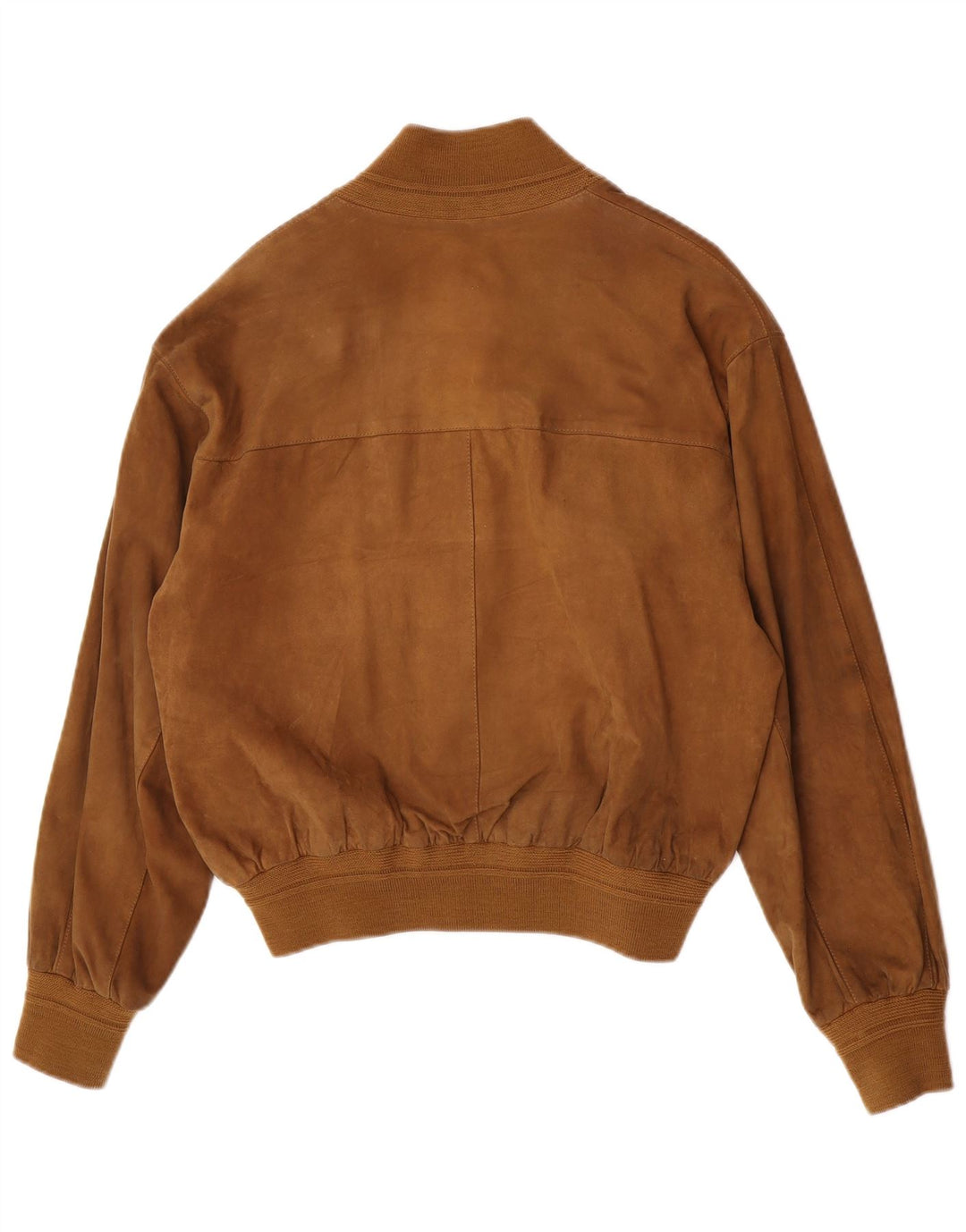 Vintage mujer chaqueta bomber de ante de gran tamaño IT 44 Beige medio