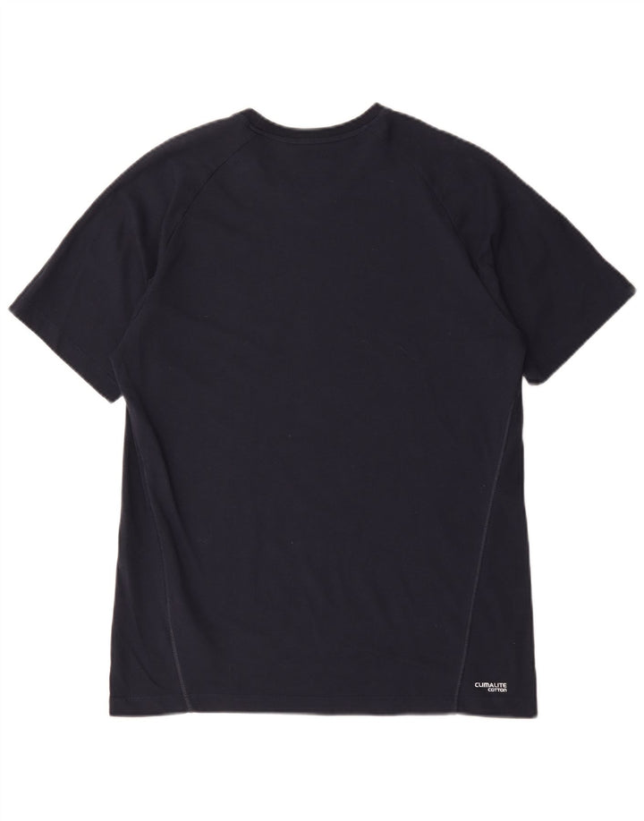 Adidas Mens Clima 365 Camiseta Top Medio Azul Marino Algodón