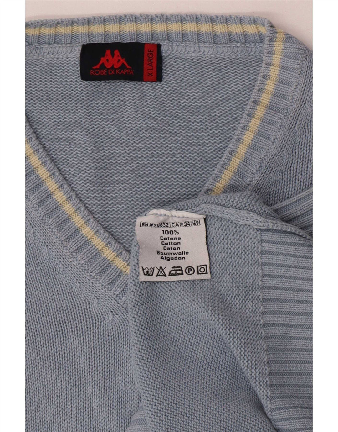Kappa Hombre Chaleco Tank Top XL Azul Algodón