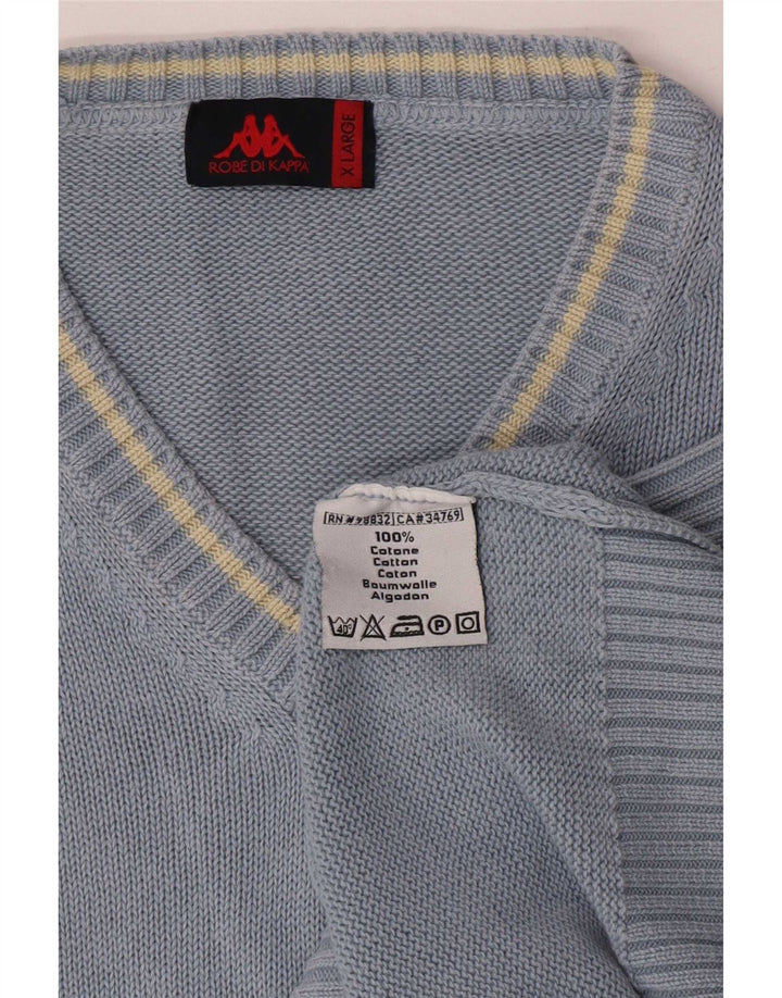 Kappa Hombre Chaleco Tank Top XL Azul Algodón