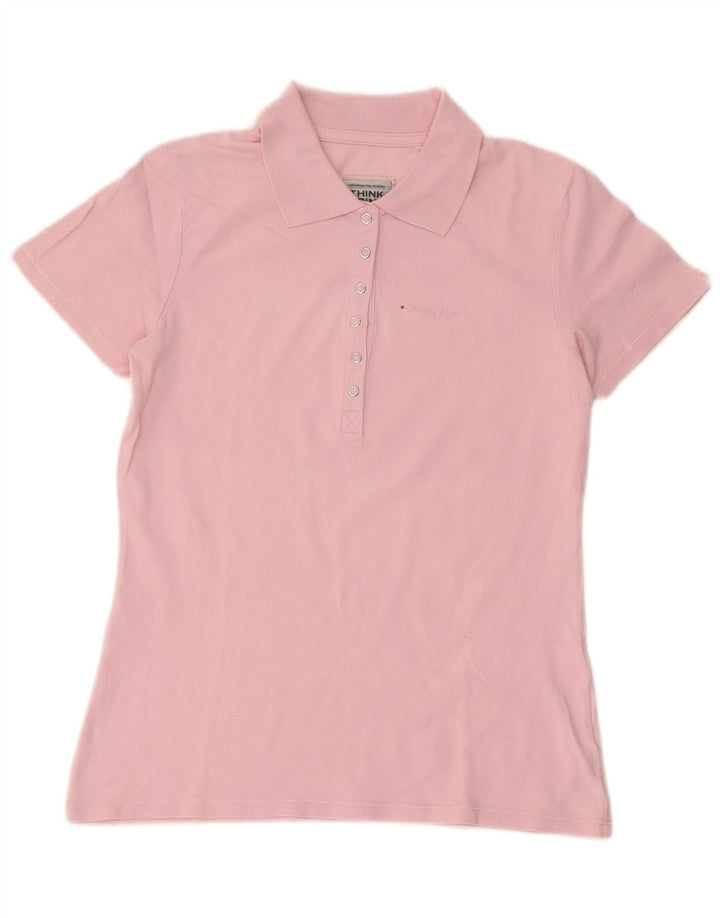 Think Pink Womens Polo Shirt UK 14 Large