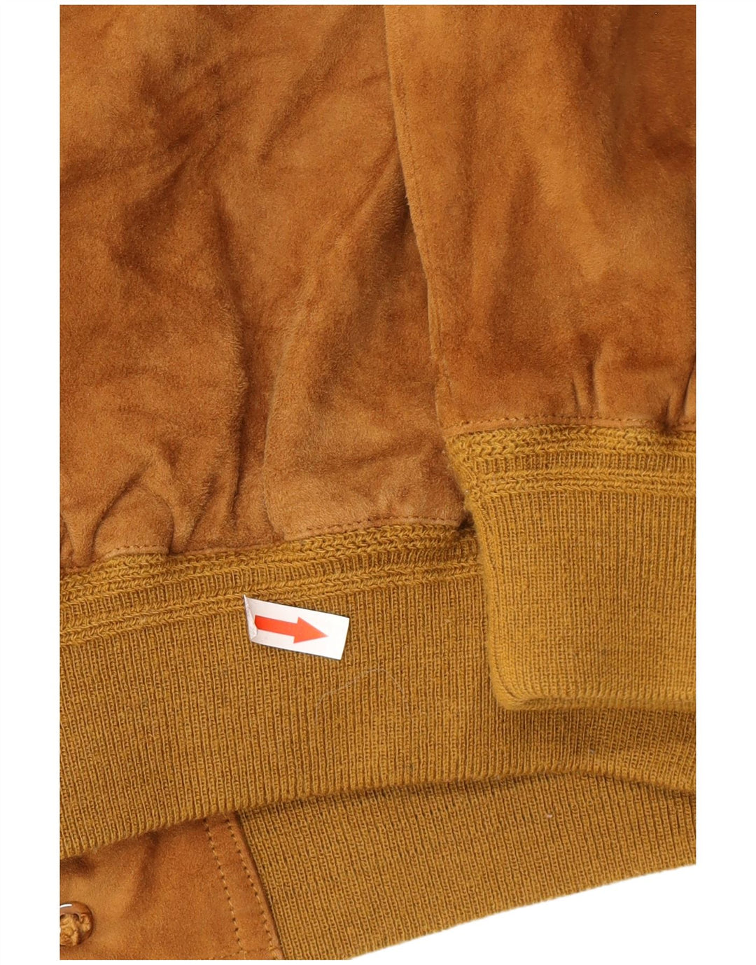 Vintage hombres ante chaqueta Reino Unido 40 cuero marrón grande