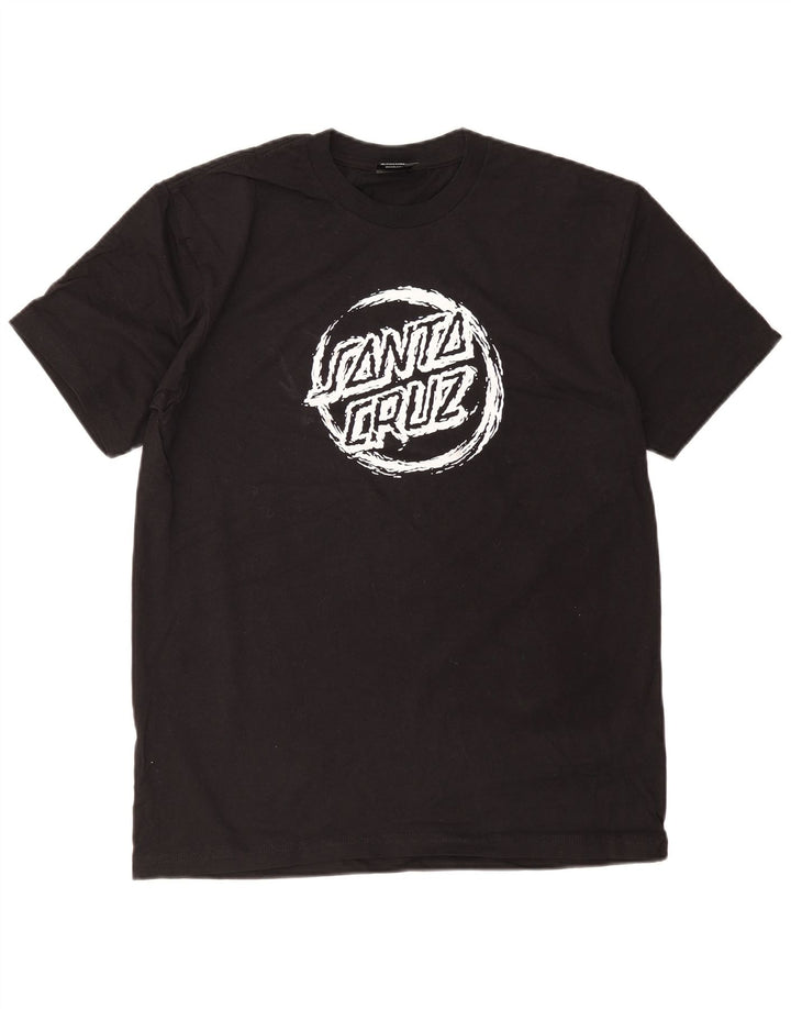 Santa Cruz - Camiseta gráfica para hombre, talla mediana, color negro