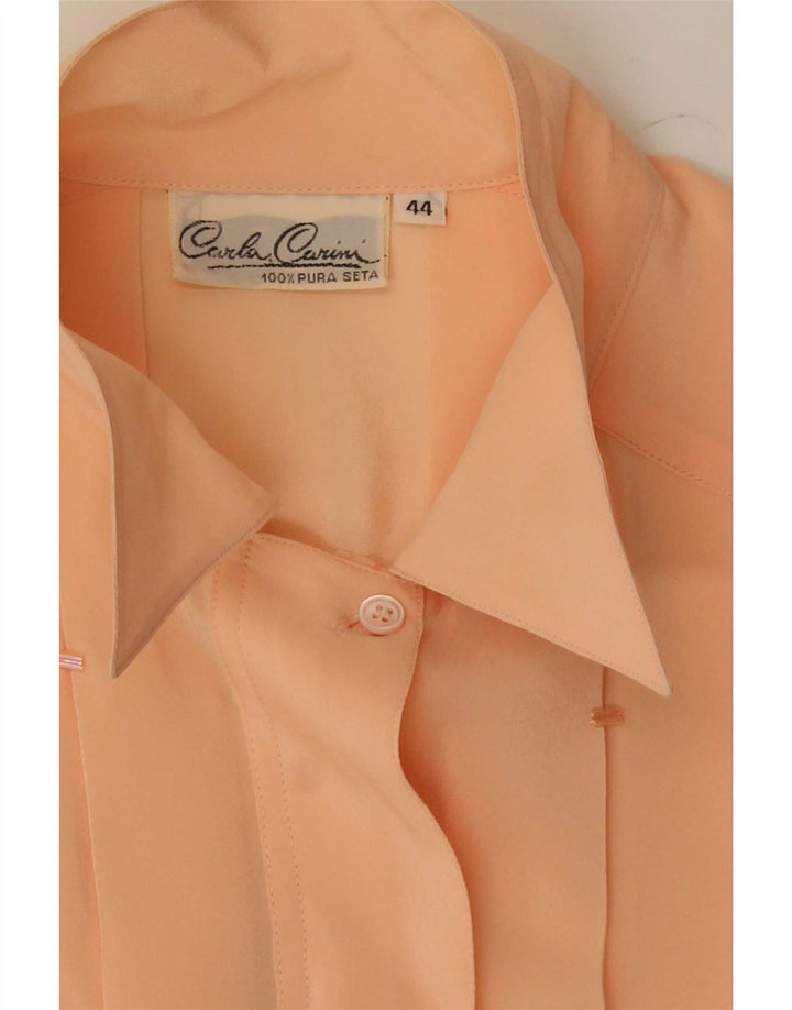 Carla Carini Blusa Camisera Mujer IT 44 Seda Rosa Mediana