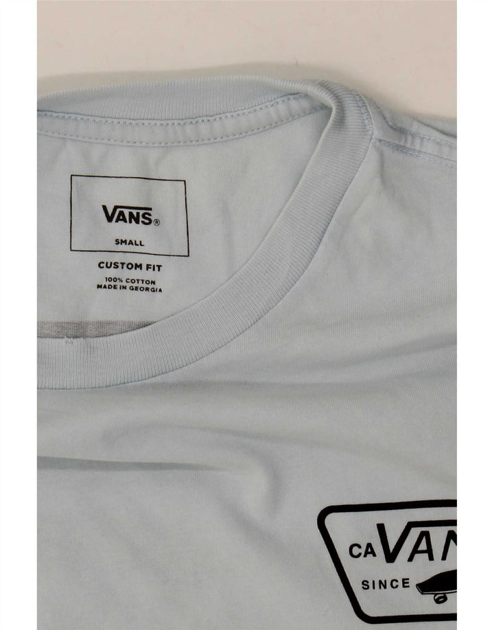 Vans Camiseta con gráfico de ajuste personalizado para hombre Top pequeño de algodón azul