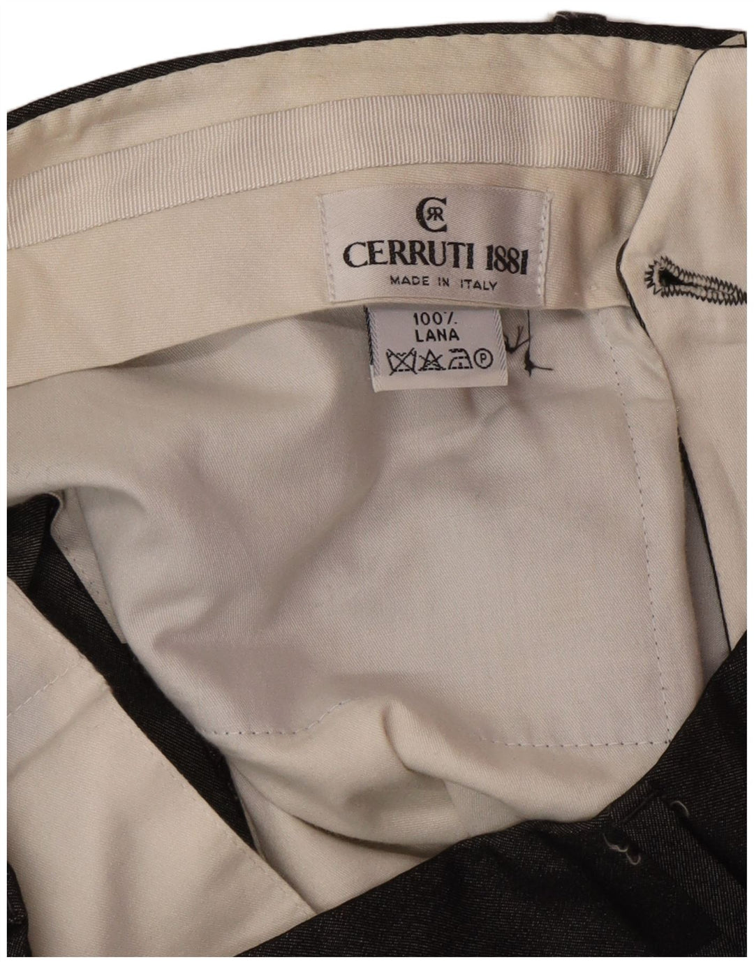 CERRUTI 1881 Pantalón de traje con pinzas para hombre IT 50 Large W32 L30 Grey Classic