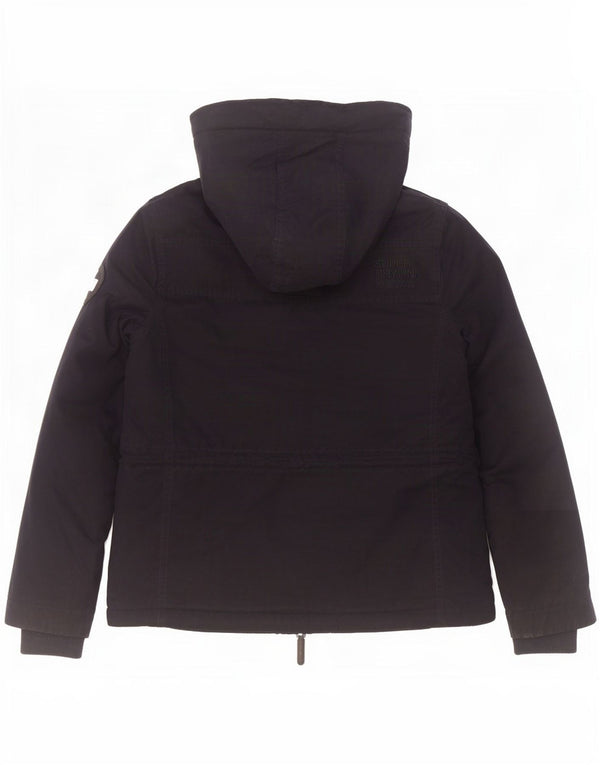 Superdry Mujer Windparka Chaqueta cortavientos con capucha UK 44 Medium Azul marino