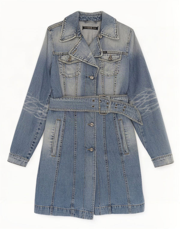 Abrigo vaquero para mujer Gas UK 10 Small Blue Cotton