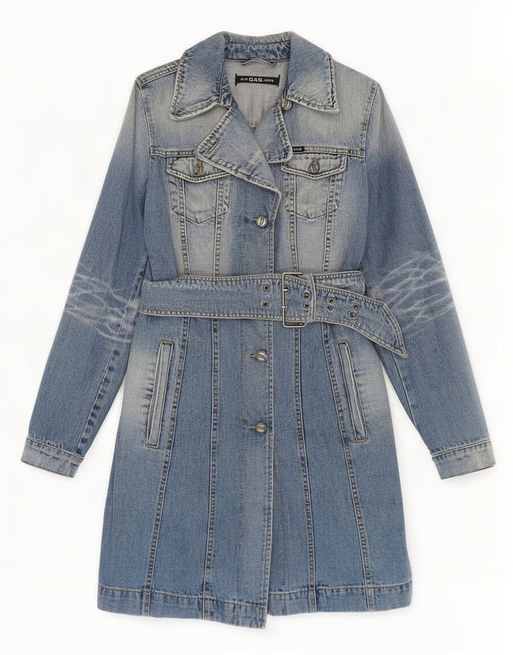 Abrigo vaquero para mujer Gas UK 10 Small Blue Cotton