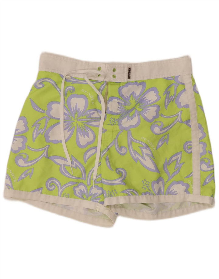 SUNDEK Bañador Hombre Pequeño Verde Floral Poliéster