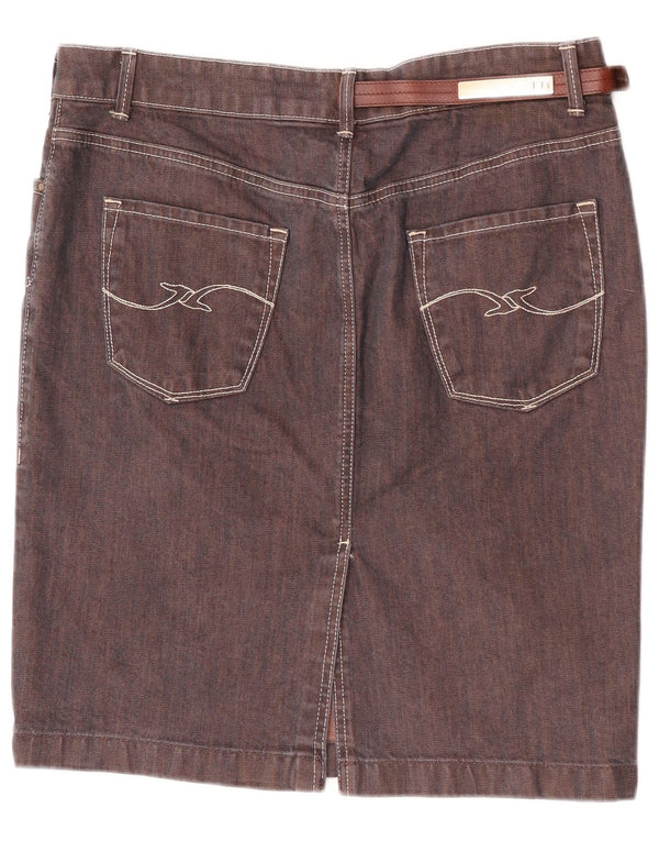 Falda Vaquera Trussardi Mujer IT 46 Large W34 Algodón Marrón