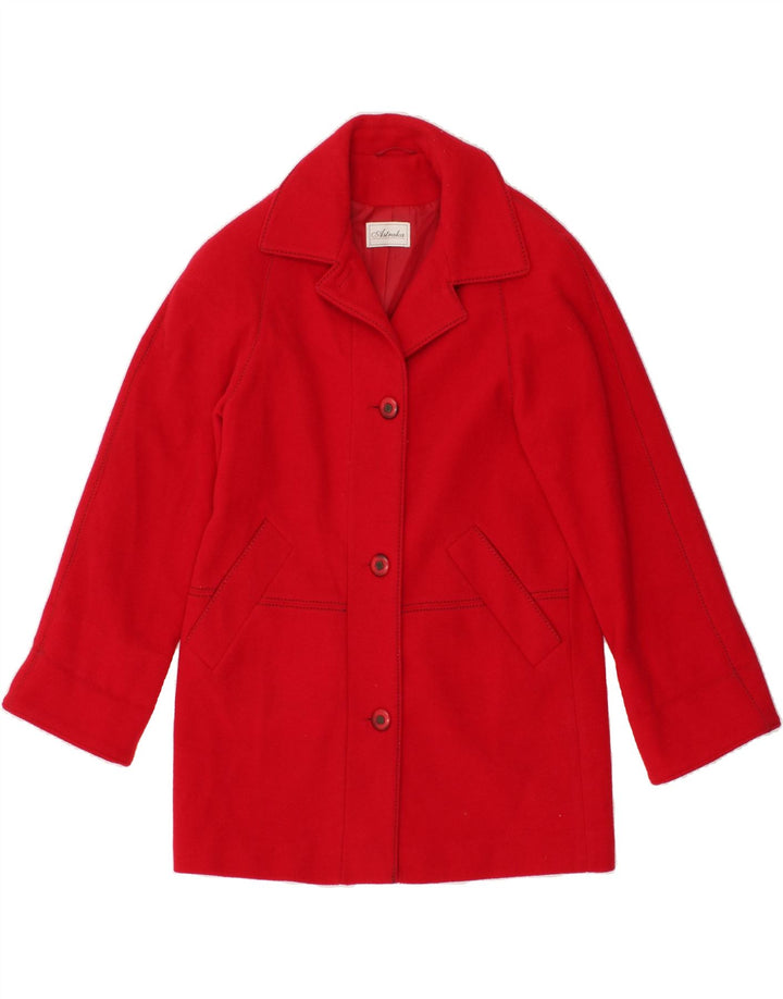 VINTAGE Womens Overcoat UK 10 Small Red Wool Vintage Vintage and Second-Hand Vintage from Messina Hembry 