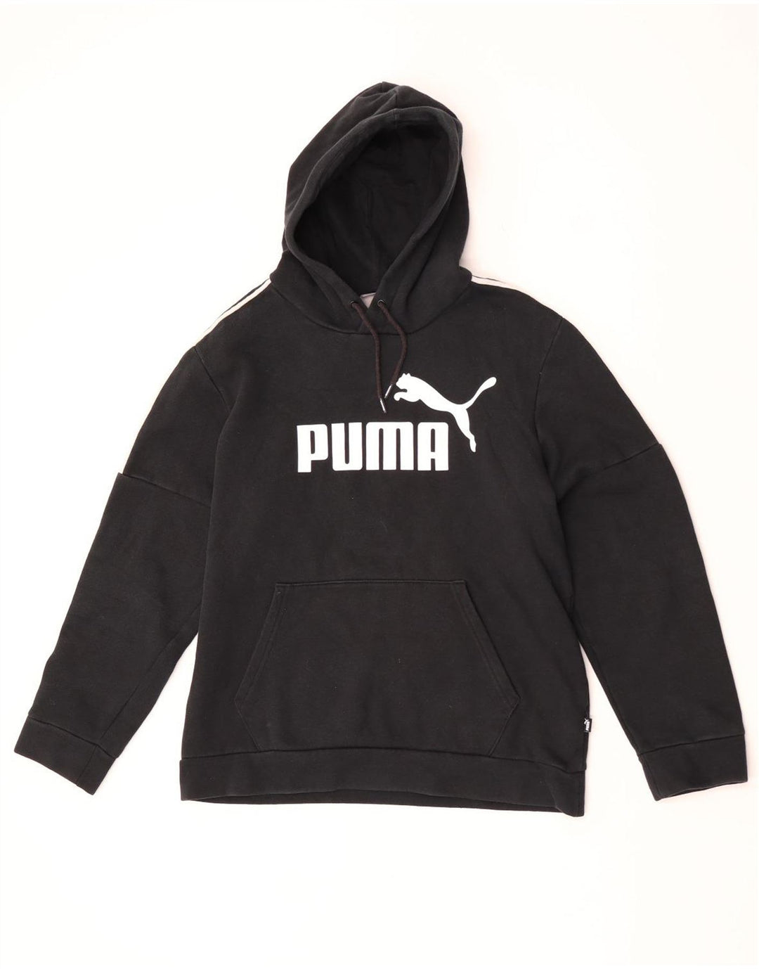 Puma Hombre Sudadera Con Capucha Gráfica Jersey De Algodón Negro Mediano