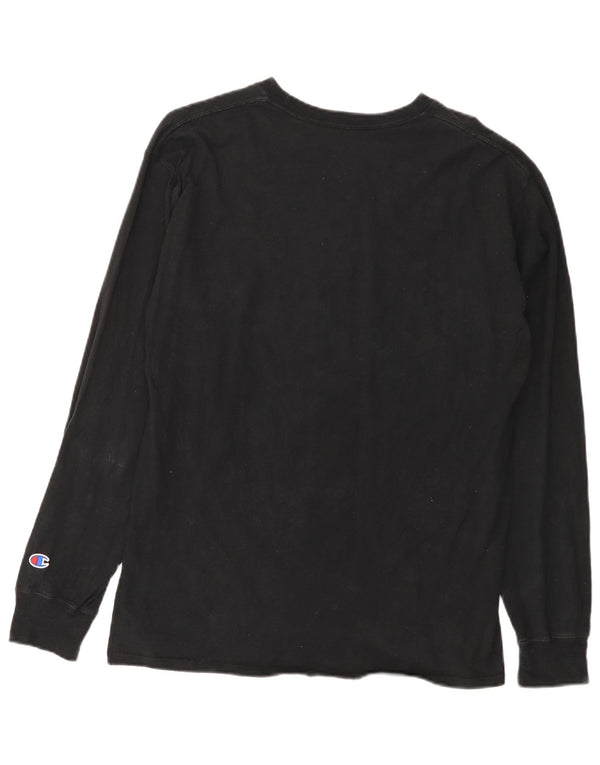 Champion Hombres Top Manga Larga Grande Negro