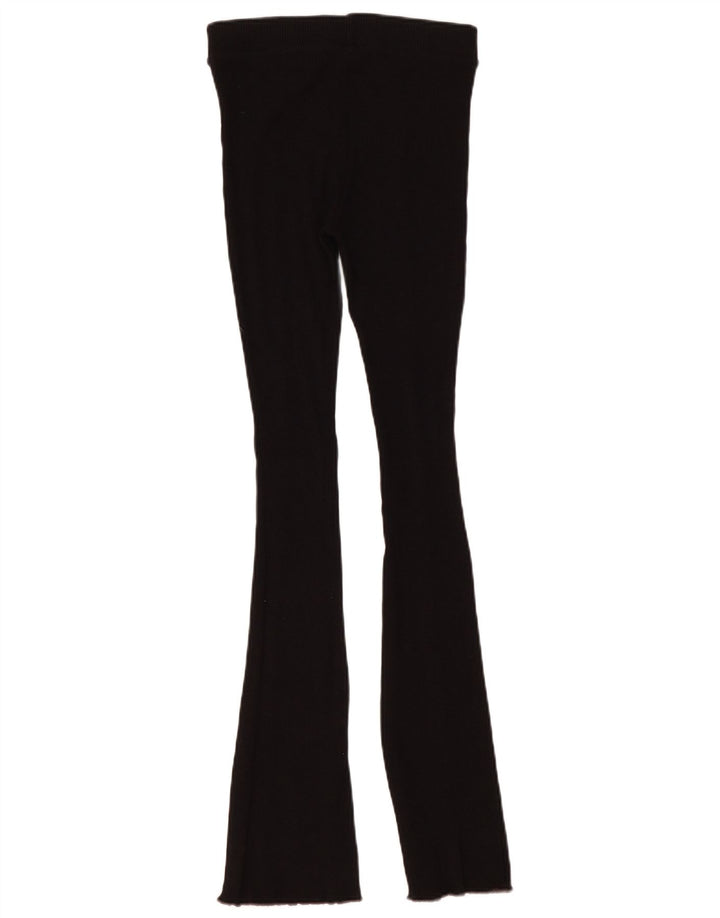 Zara Leggings acampanados para mujer Reino Unido 40 Mediano Algodón negro