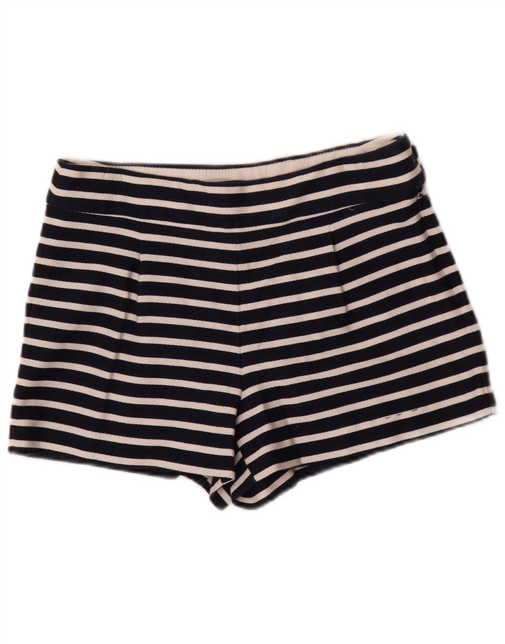 J. Crew Pantalones calientes para mujer US 4 Small W28 Algodón a rayas negras
