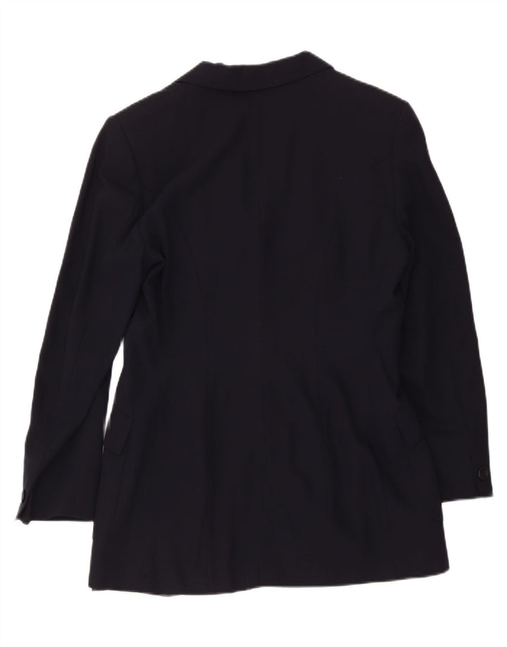 Sportmax Chaqueta Blazer para Mujer UK 12 Mediana Lana Azul Marino