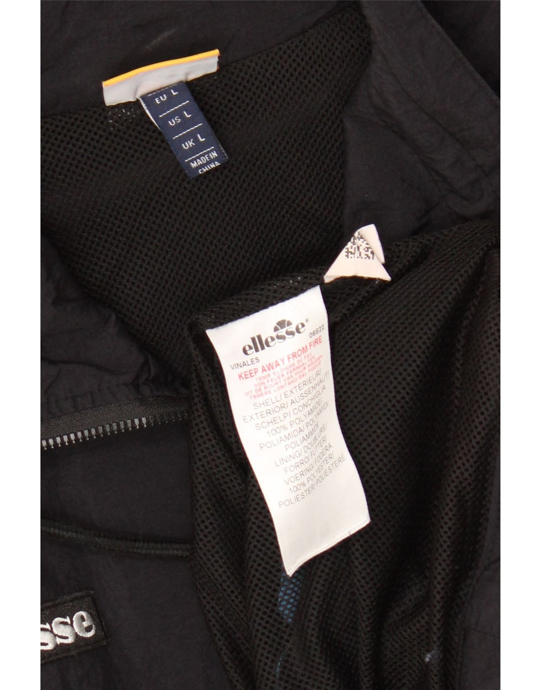 ELLESSE Chaqueta de chándal para mujer UK 40 Grande Color negro