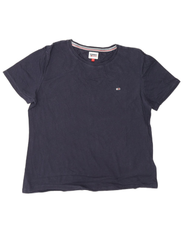 TOMMY HILFIGER Camiseta para mujer Top UK 14 Medium Azul marino Algodón