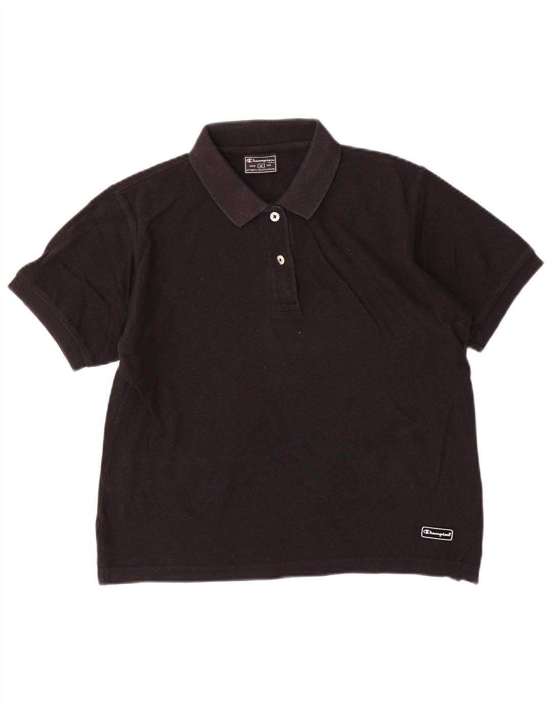 Champion Polo Mujer UK 12 Mediano Algodón Negro