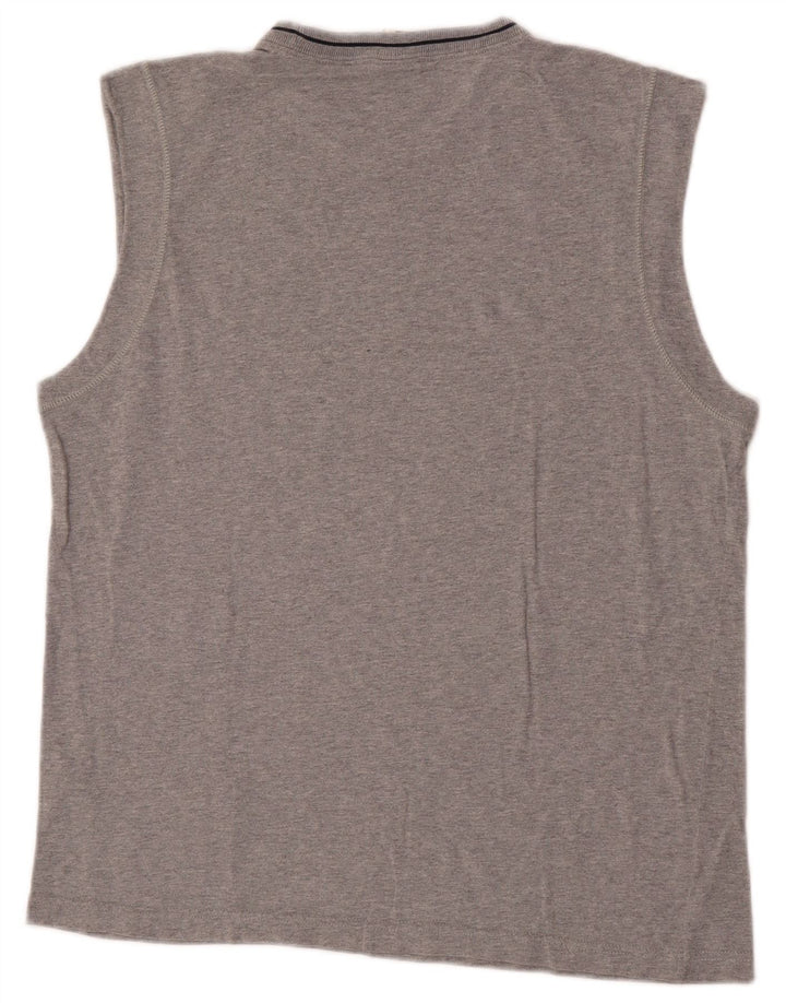 CHAMPION Camiseta sin mangas para hombre XL Algodón moteado gris